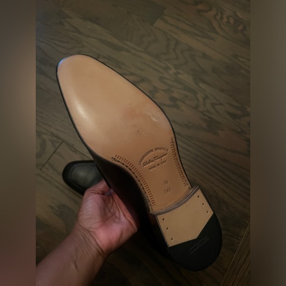 NEW w/o box Salvatore Ferragamo FERRAGAMO Funes Loafers black Italian Leather - Picture 14 of 14